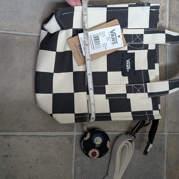Vans Checkered Mini Bag in Black and Cream - Picture 5 of 5